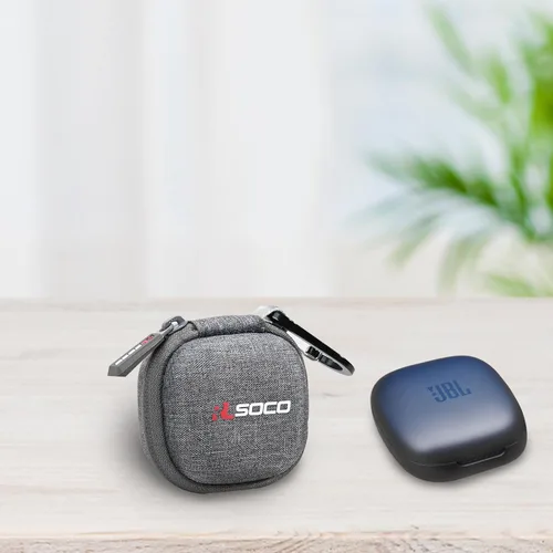 Miniatura 7 de RLSOCO Funda rígida para JBL Tune 225TWS/Tour PRO+/Live PRO+ True Wireless Earbud - Gris Bolsa de almacenamiento a prueba de golpes, a prueba