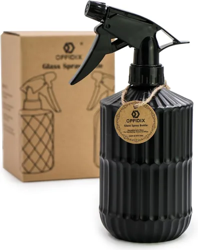 Miniatura 14 de OFFIDIX Regadera de vidrio, botellas de spray manuales, botella de spray de 13.5oz/0.4L con boquilla ajustable para jardinería interior y exterior