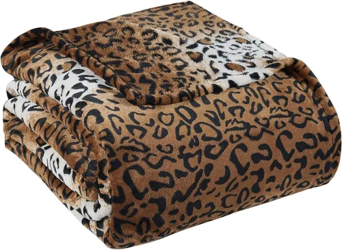 Miniatura 5 de Home Soft Things Manta de cama estilo safari animal, azul, tamaño individual
