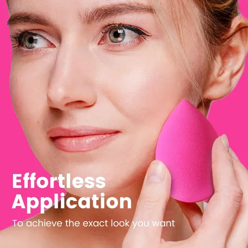 Miniatura 5 de BEAKEY - 5 esponjas de maquillaje, esponjas de belleza sin látex para una aplicación impecable de productos líquidos, en crema o en polvo, esponjas