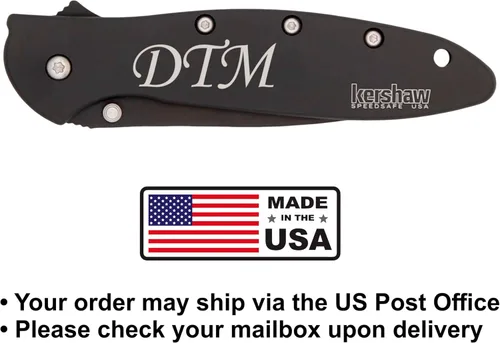 Miniatura 2 de Palmetto Wood Shop Kershaw Leek - Cuchillo de bolsillo - Hoja de acero Sandvik 14C28N de 3 pulgadas con acabado Cerakote, mango negro de 4 pulgadas