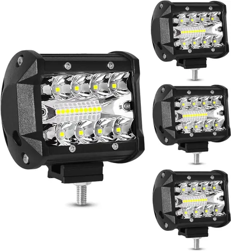 Miniatura 8 de WINBANG Luces LED de 4 pulgadas, 60 W, módulos de luz de trabajo cuadrados de 12 V 24 V, barra de luces LED antiniebla/conducción/luz todoterreno