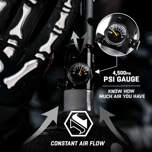 Miniatura 7 de HK Army Aerolite de fibra de carbono HPA Sistema de tanque de aire comprimido para paintball Humo