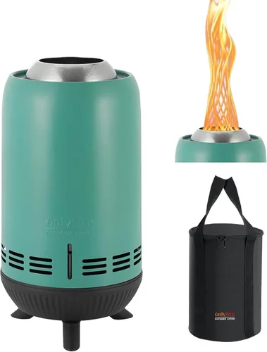 Miniatura 12 de Fogata de mesa que quema maderas/pellets, chimenea pequeña portátil con bolsa de almacenamiento para camping, tailgating, RV, patio, patio trasero