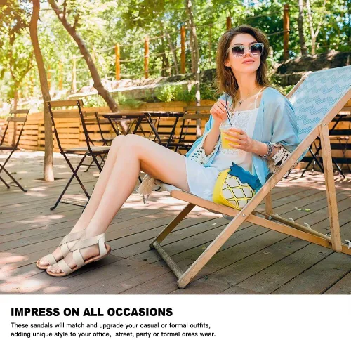 Miniatura 4 de DAYDAYGO - Sandalias planas elásticas para mujer