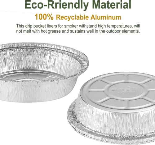 Miniatura 6 de Sartenes redondos de papel de aluminio de 7 pulgadas con tapas transparentes, paquete de 50 Apto para horno y congelador, diseño desechable, ideal