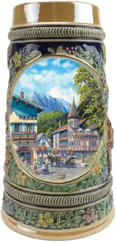 Miniatura 11 de OktoberfestHaus Bier Krug - Tazas de cerveza para hombre, jarra de cerámica con el castillo de Ludwig de Alemania, regalo para amantes
