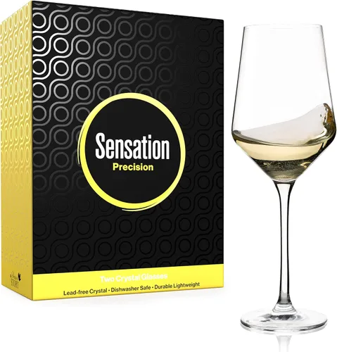 Season STORY Juego de copas de vino blanco de 2 a 14 onzas modernas, Copas de Vino de cristal, cristalería de restaurante, copas de tallo para beber