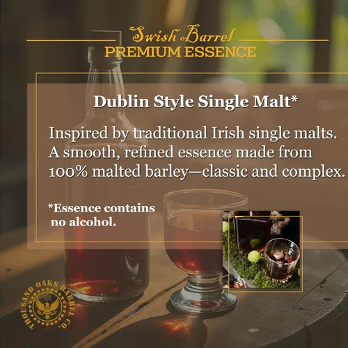 Miniatura 5 de Dublin Style Single Malt Essence Flavoring Paquete de 5 – Kit Bootleg Recambios para Envejecimiento en Barril, Sabores Gourmet para Mezcladores