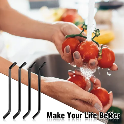 Miniatura 6 de Herramienta de llave de eliminación de basura, piezas de eliminación de basura de metal para fregadero de cocina (negro)