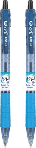 Miniatura 3 de PILOT B2P - Bolígrafo recargable y retráctil de botella a bolígrafo, hecho de botellas recicladas, punta media, tinta negra, paquete de 2 (32805)