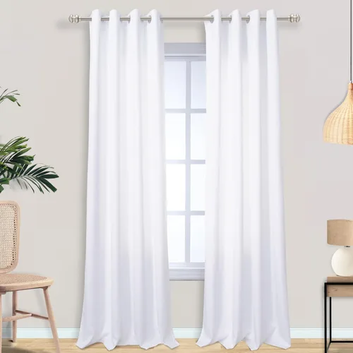 Miniatura 84 de Mrs.Naturall Cortinas Azul Real para Dormitorio, Cortinas Opacas Cortas Medianas Azul Cobalto para Cocina Decoración de Habitación de Adolescentes