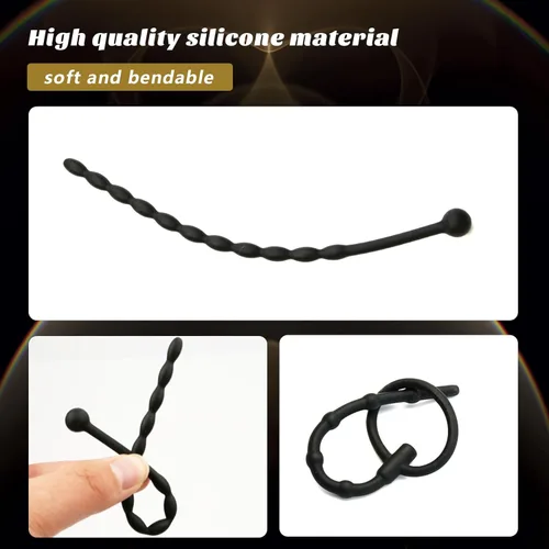 Miniatura 2 de Juguetes sexuales - catéteres y sonidos Juego de 8 tapones para el pene Dilatador de silicona masculino Varilla urethal Obstrucción uretral Cock