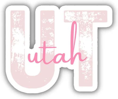 Miniatura 6 de Adhesivo de viaje del estado de Utah, varios colores, código del estado de UT, vinilo para laptop botella de agua, planificador de diario Places