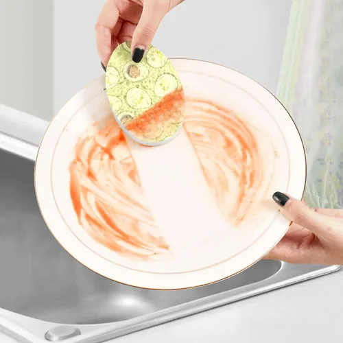 Miniatura 5 de Esponjas de cocina para lavar platos, esponjas de cocina para el hogar, esponja absorbente y reutilizable para lavar platos