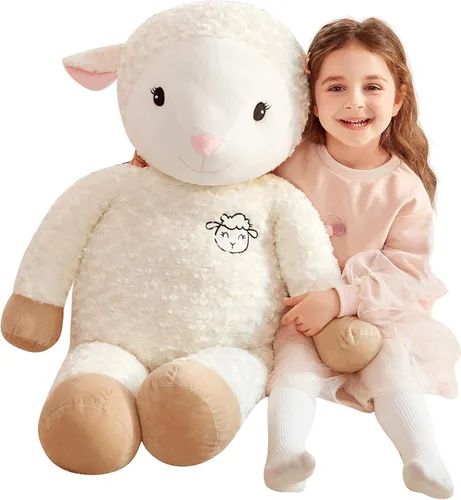 Miniatura 11 de IKASA Juguete de peluche de cerdo gigante, juguetes grandes de 30 pulgadas, regalos para niños, niñas, niños, novia y niños