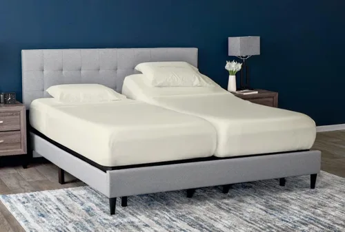 Miniatura 28 de Cottingon Juego de 5 sábanas divididas tamaño King para camas ajustables, juegos de ropa de cama 100% microfibra cepillada para camas de número