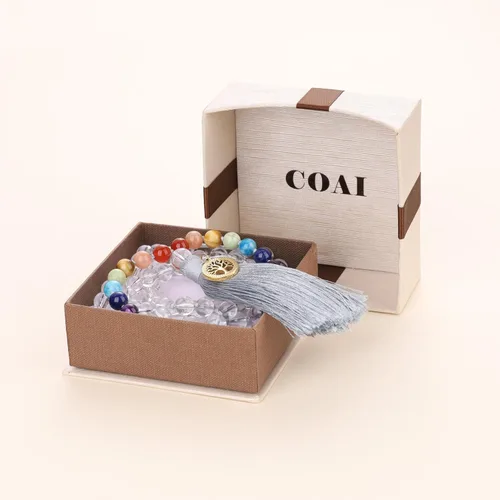 Miniatura 6 de COAI Collar Mala de piedra anudada a mano con 108 cuentas