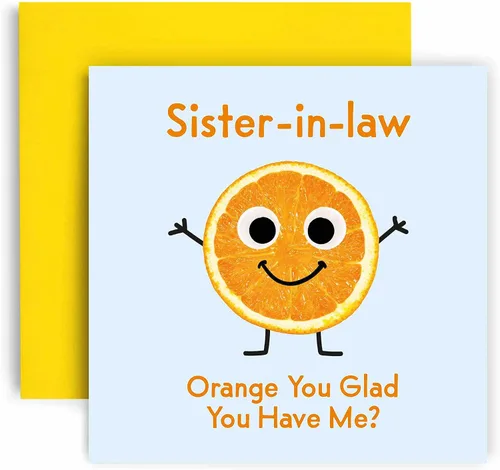 Miniatura 7 de Huxters Tarjetas de cumpleaños para hombres, tarjeta de cumpleaños naranja con texto en inglés "You Glad Brother" para él, divertida tarjeta del día