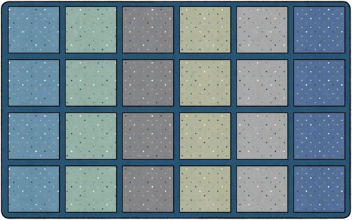 Miniatura 11 de Flagship Carpets Happy Squares Pastel - Alfombra educativa de área para aula en colores pastel para niños y maestros, calidad duradera