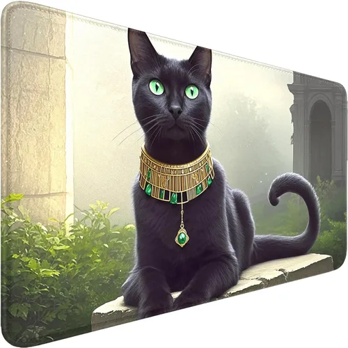 MTG - Tapete de juego con bordes cosidos, parte inferior de goma antideslizante, tapete de juego TCG para gatos, superficie de goma lisa, tapete de