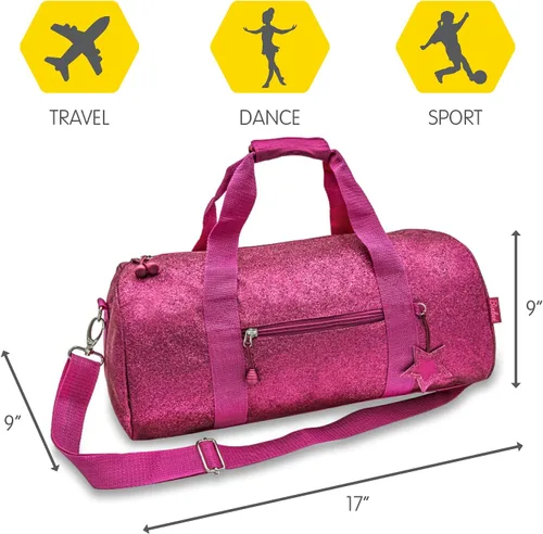 Miniatura 3 de Bixbee Bolsas de lona para niños, rubí frambuesa (Ruby Raspberry), L, Bolsa de lona