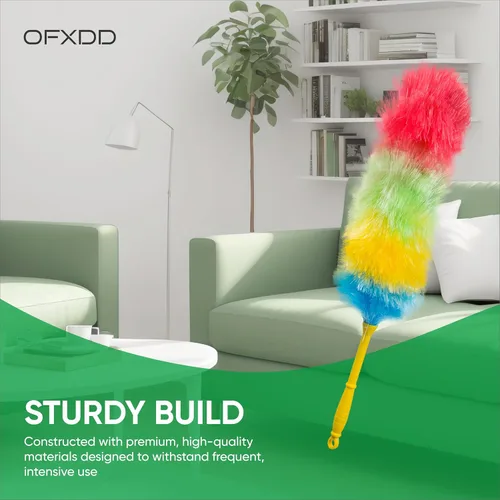 Miniatura 3 de Coloridos plumeros de cerdas duras estáticas para limpieza – Cepillo magnético resistente para el polvo para muebles – Limpieza antiestática