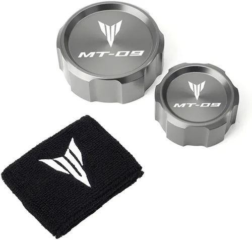 Miniatura 6 de Cubierta de depósito de líquido de freno trasero y delantero para motocicleta, cubierta de calcetín bordada para Y&amaha MT09 MT-09SP 2021-2022