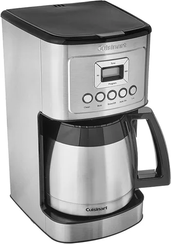 Miniatura 4 de Cuisinart Cafetera, 12 tazas programable de goteo con jarra, acero inoxidable, DCC-3400P1 y CPT-142BK tostadora compacta de plástico de 4 rebanadas