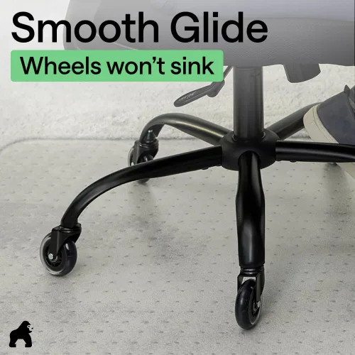 Miniatura 9 de GORILLA GRIP Tapete antideslizante para silla de oficina para suelos de alfombra, deslizamiento suave de 36 x 48 pulgadas debajo del escritorio