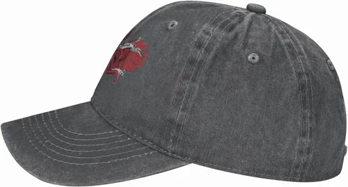 Miniatura 4 de Cowboy Hat Trendy Hats for Man and Women Djustable Four Season Outdoor Baseball Cap of Hell Skull with Angel Deep Heather