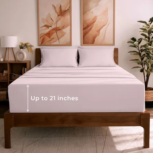 Miniatura 44 de Mellanni Juego de Sábanas Split King - Colección Icónica de 7 Piezas para Ropa de Cama, (Incluye 4 Fundas de Almohada), Bolsillo Profundo de 16 1394
