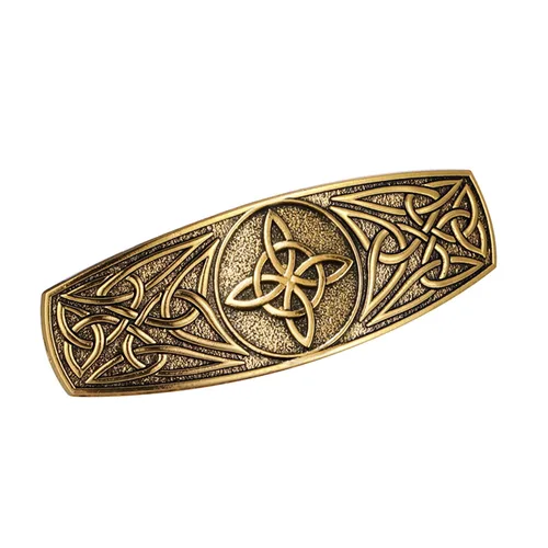 TEAMER Clip de pelo de nudo celta vintage de moda, diseño de pasadores de metal, accesorios para el cabello con nudo de brujas grabadas para mujeres