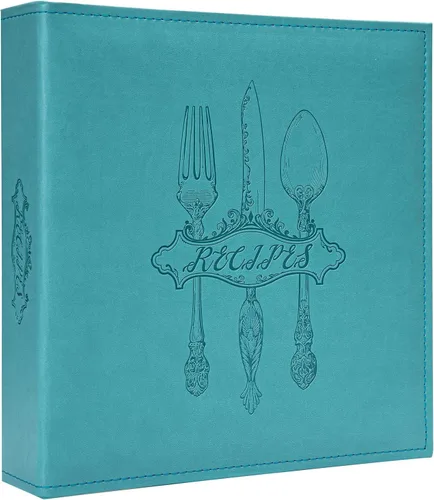 COFICE Carpeta de Recetas – Kit de Carpeta de Libro de Recetas en Blanco de 8.5x11 Pulgadas con 3 Anillos para Familia, para Escribir tus Propias