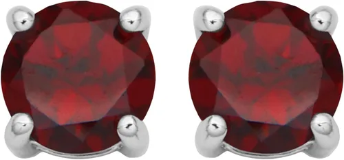 Miniatura 65 de Amazon Essentials Aretes redondos de plata de ley con piedra natal (anteriormente colección Amazon)