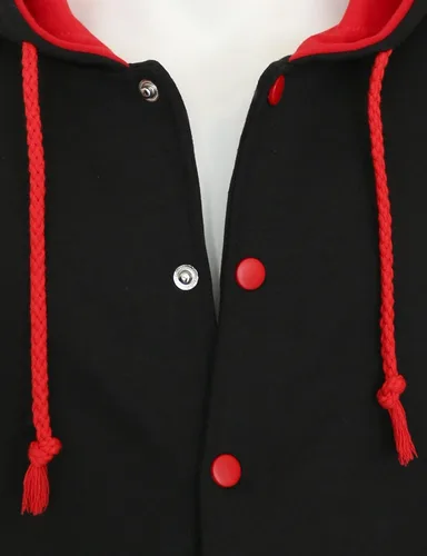 Miniatura 5 de BCPOLO Chaqueta de béisbol con capucha Varsity Cotton Letterman Jacket