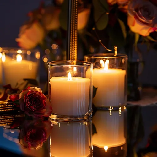 Miniatura 6 de SUPMIND Paquete de 15 Frascos de Velas de Vidrio, Recipientes para Velas Transparentes de 7oz con Tapas de Bambú y Etiquetas, Frascos de Velas