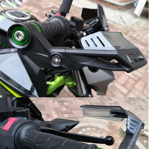 Miniatura 2 de Para Kawasaki Z900 Z900RS Z1000 /SX Z750 Z400 ER6N ER6F Guardamanos Protector de mano Protector de parabrisas Protector de motocicleta