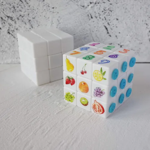 Miniatura 2 de Cubo mágico en blanco 3x3 3x3 cubo blanco rompecabezas juguetes DIY