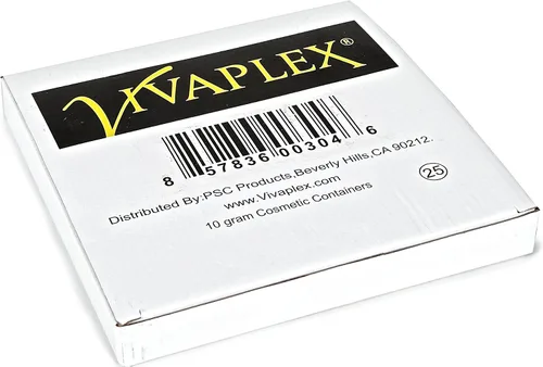 Miniatura 3 de 25 frascos de plástico transparentes Vivaplex, 0.35 onzas, contenedores cosméticos, con tapas