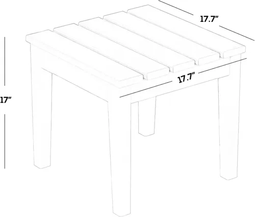 Miniatura 3 de WestinTrends Ashore - Mesa auxiliar Adirondack moderna para patio al aire libre, madera envejecida Roble (Weathered Wood)