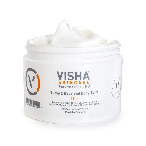 Miniatura 5 de Visha Skincare Bump 2 Baby Body Balm Alivia la piel seca y el eccema Previene las estrías Fortalece la piel Crema corporal para pieles