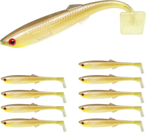 Miniatura 18 de TRUSCEND Shadtale Easy Catch Soft Fishing Lures with BKK Hooks - Trembly Sinking and Vibrating Swim for More Bites, Pre-Rigged Swimbaits for Bass