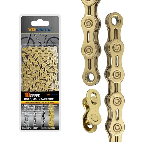 Miniatura 30 de VG SPORTS Cadenas de bicicleta de 6/7/8/9/10/11 velocidades, cadenas de bicicleta ligeras semihuecas/huecas para bicicleta de carretera/MTB/BMX
