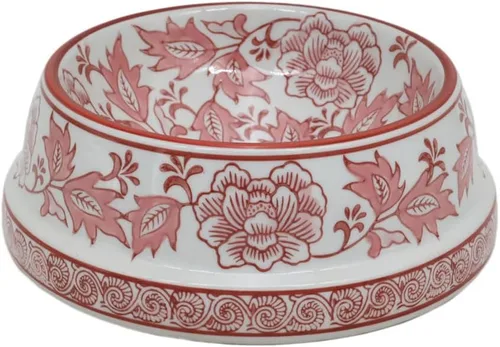 Miniatura 19 de Aimusego Plato chino de cerámica azul de 6.7 pulgadas para alimentos y agua para perros pequeños y medianos/gatos, tazón antideslizante de porcelana