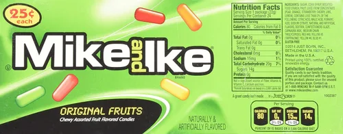 Mike and Ike Original Fruits (1 caja de 24 paquetes individuales de 0.78 onzas)