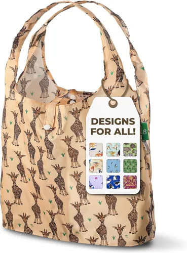 Miniatura 38 de ECO CHIC Bolsas plegables reutilizables para comestibles, bolsa de compras ligera, reciclada y reutilizable, bolsa plegable impermeable Gafas Gatos