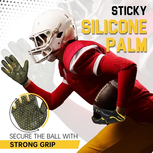 Miniatura 2 de HANDLANDY Football Gloves Men, Sticky Wide Receiver Grip Gloves, Stretch Fit Football Glove Adult