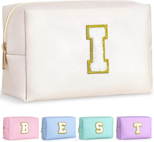 Miniatura 53 de TOPEAST - Bolso de maquillaje para mujer, G Blanco nacarado-rosa