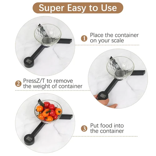 Miniatura 4 de Báscula plegable de alimentos, báscula digital de cocina, báscula portátil de alimentos para alimentos, mini báscula de bolsillo plegable de gramos